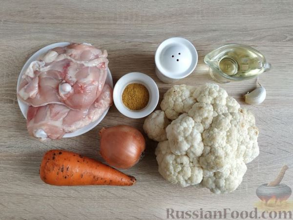 "Ложный плов" из цветной капусты с курицей