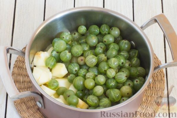 Чатни из крыжовника с зелёным яблоком (на зиму)